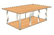 Раскройный стол на металлических опорах