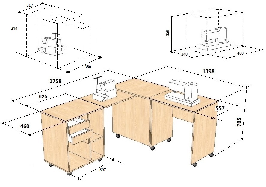 Стол комфорт 8 для швейного оборудования